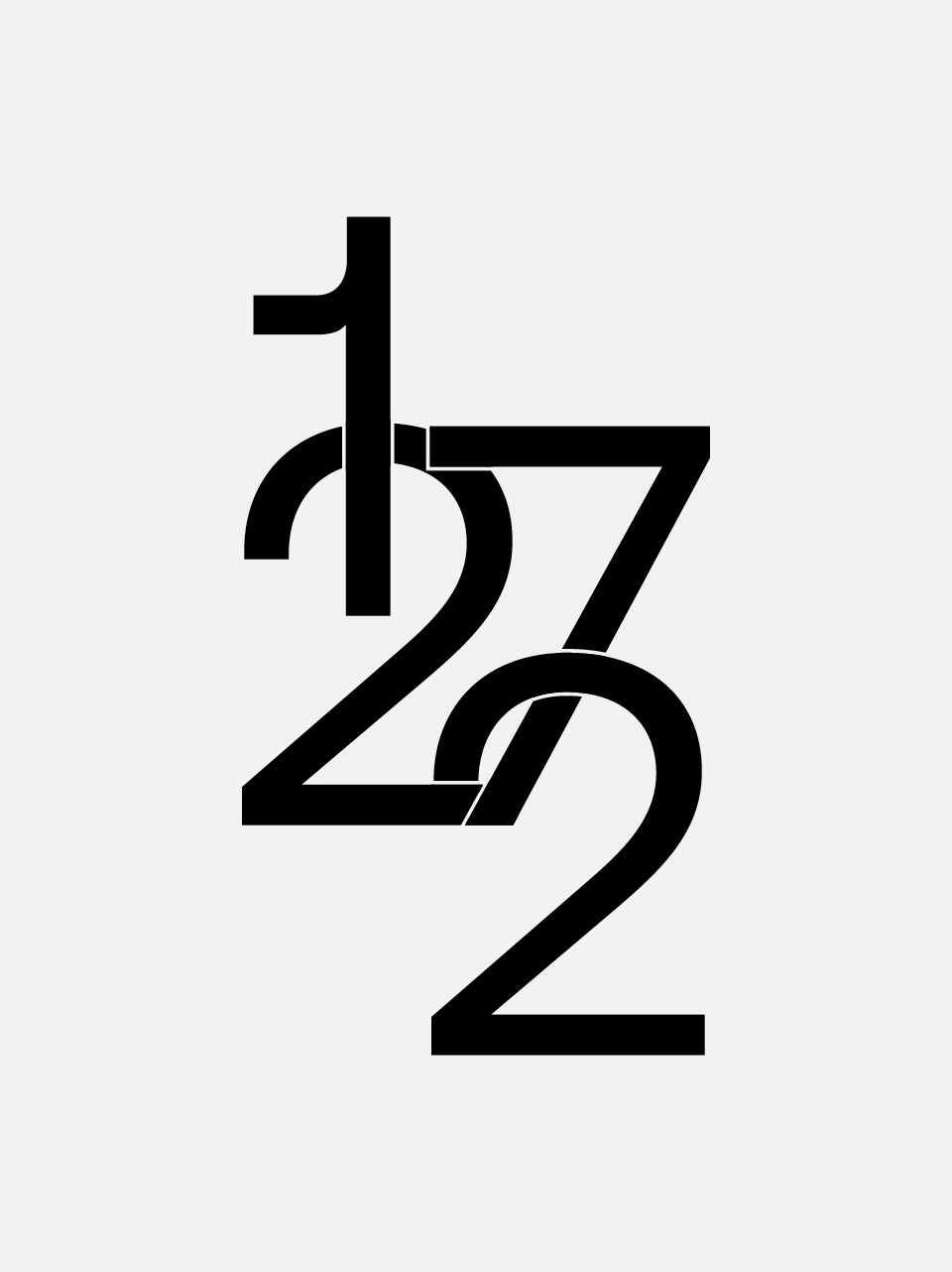 Black stylized number '1272' arranged vertically on a white background.